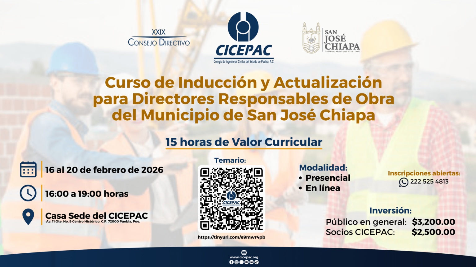 Curso DRO San José Chiapa 2026
