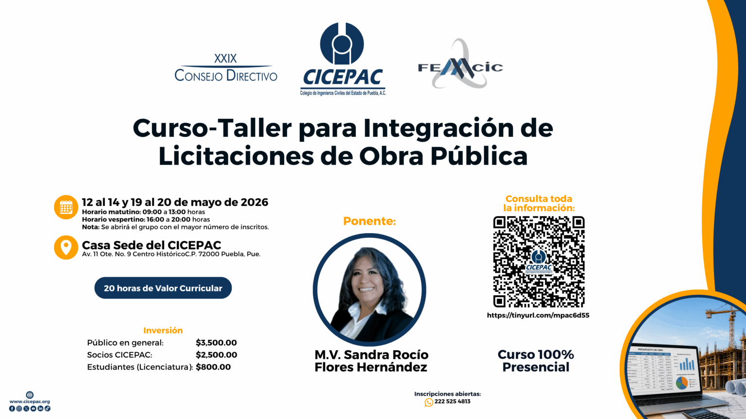 Curso-Taller para Integración de Licitaciones de Obra Pública